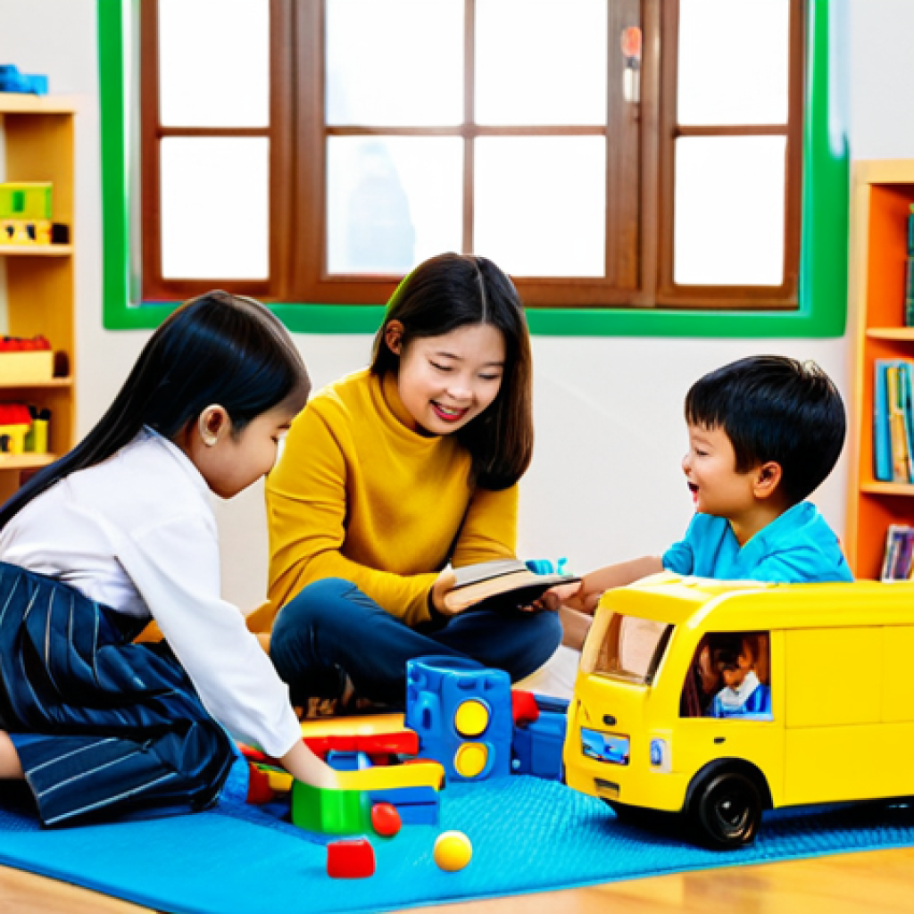 Family Scene**

"A family-friendly scene depicting children playing with Tayo the Little Bus toys in a brightly lit playroom, safe for work, fully clothed children in modest attire, surrounded by colorful building blocks and books, appropriate content, professional photography, perfect anatomy, natural proportions, toys are the focus, warm lighting, family-friendly atmosphere, professional."

**