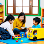 Family Scene**

"A family-friendly scene depicting children playing with Tayo the Little Bus toys in a brightly lit playroom, safe for work, fully clothed children in modest attire, surrounded by colorful building blocks and books, appropriate content, professional photography, perfect anatomy, natural proportions, toys are the focus, warm lighting, family-friendly atmosphere, professional."

**
